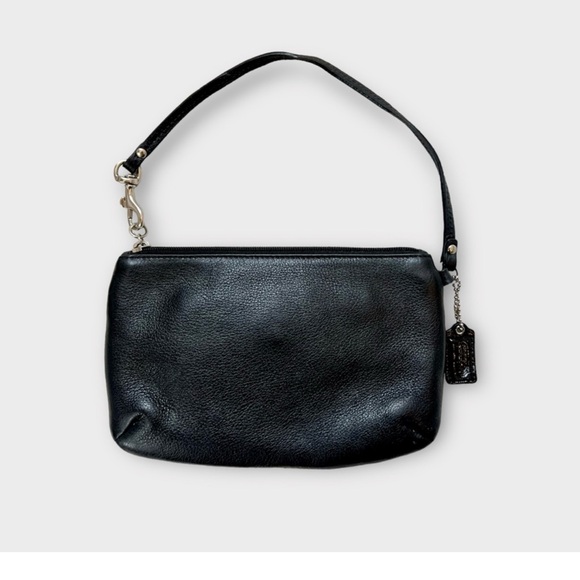 Coach Park Leather Wristlet Zipper Top Turn Lock - Picture 3 of 7